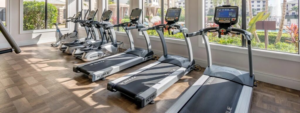 Fitness center with cardio equipment